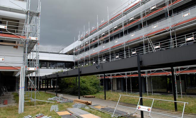 Montigny Nissan – façades pendant les travaux